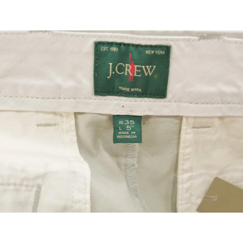 J. Crew Portsider NWT Stretch Chino Shorts Men's Size 35 Off White 5